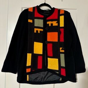 McG Designs Linda McGurn Women’s Vintage Color-block Wool Jacket